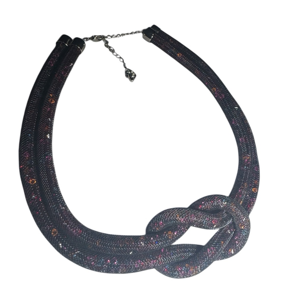 Swarovski Burgundy Knot Necklace
